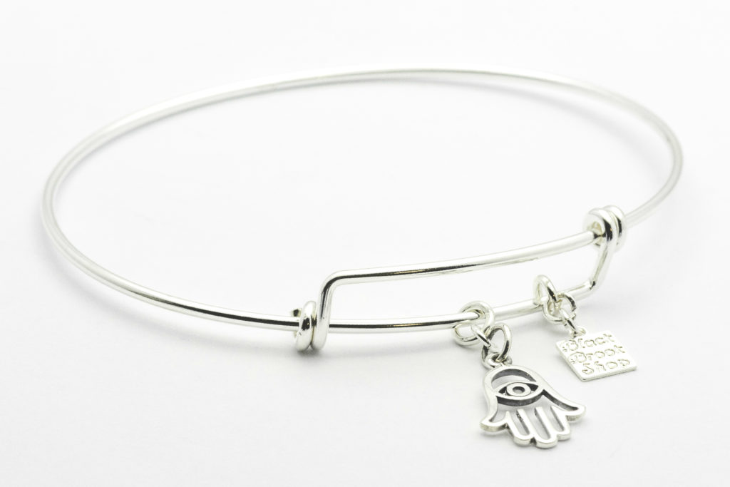 Black Color Hamsa Hand Metal Charms Set Of 6 main image 1