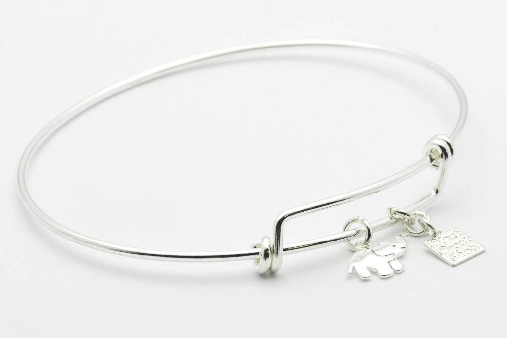 Elephant Charm Bracelet | Expandable Bangle - Black Brook Shop