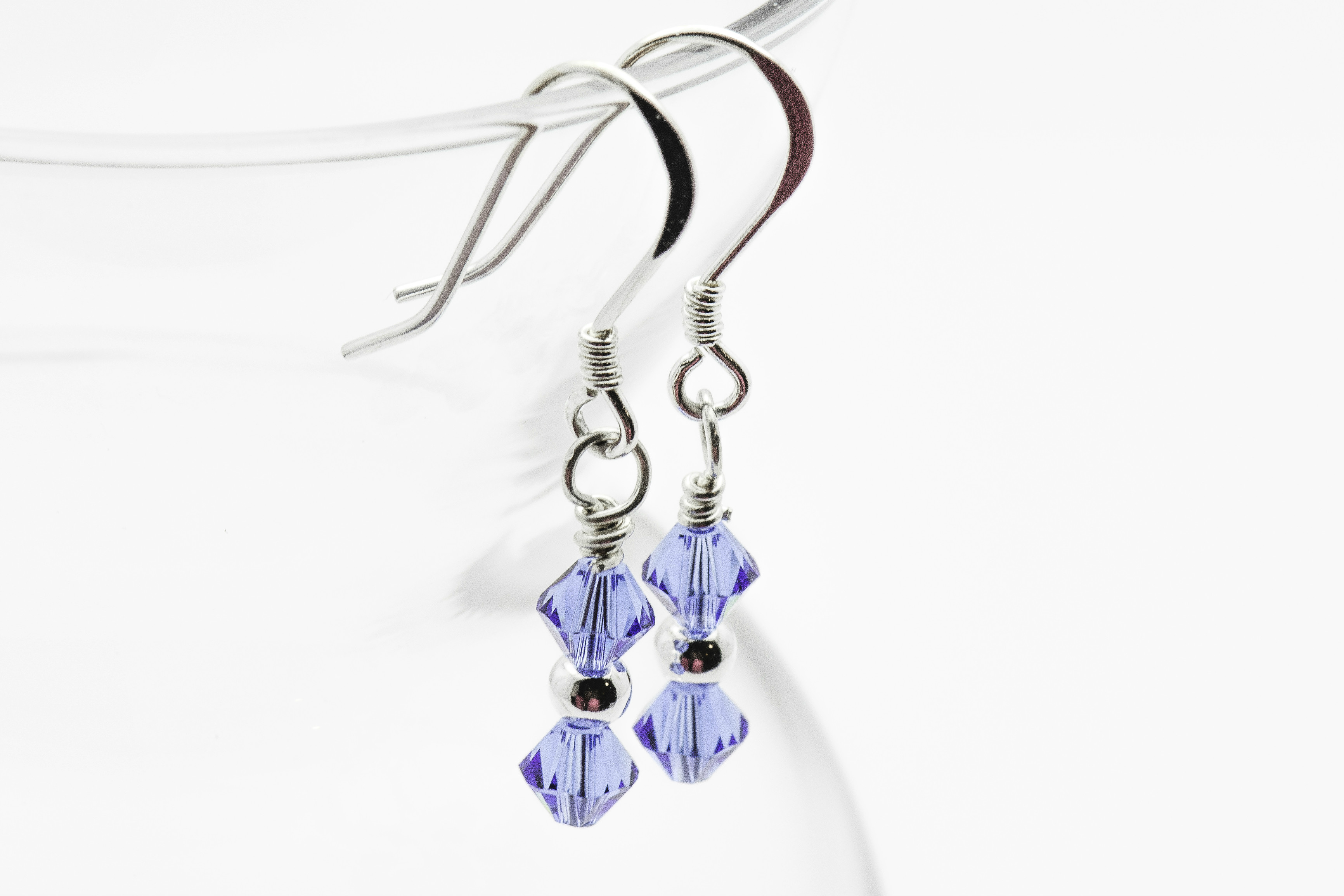 Sapphire Swarovski September Birth Month Earrings - Black Brook Shop