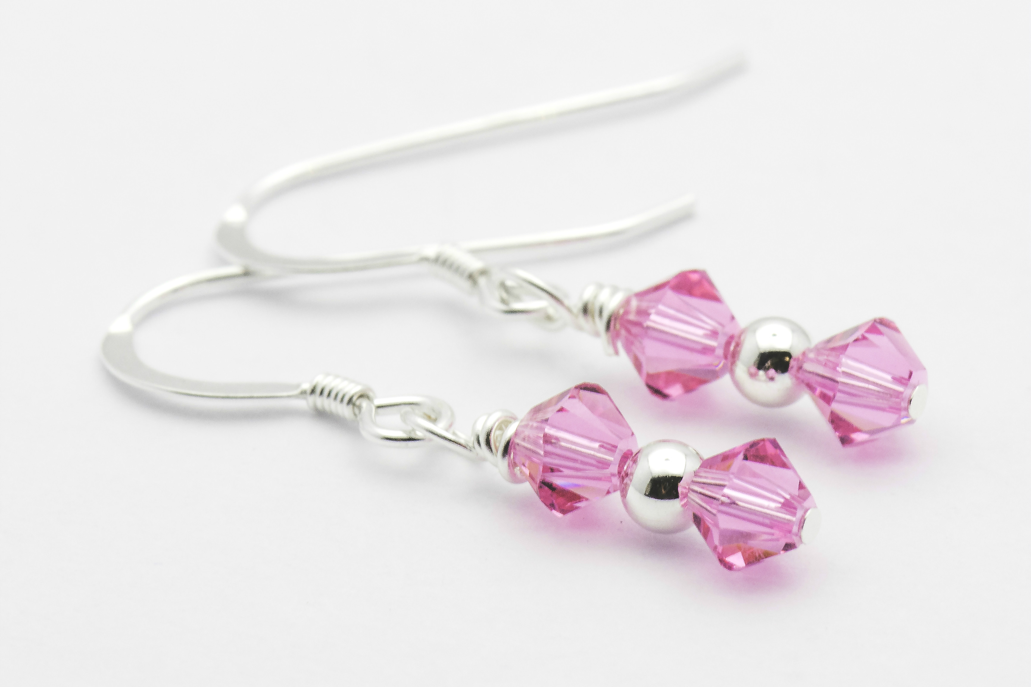 Rose Swarovski October Birth Month Earrings - Black Brook Shop
