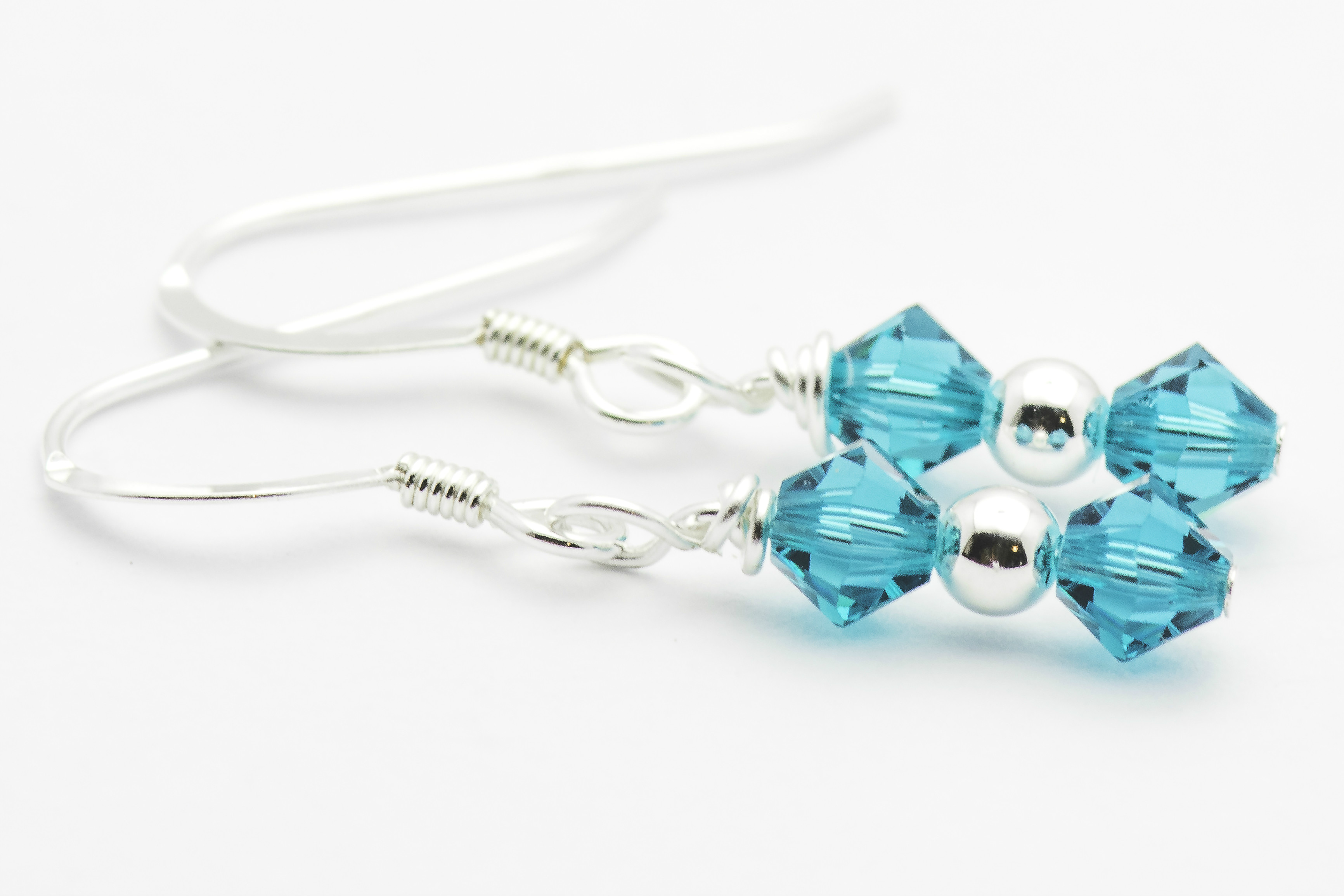 Blue Zircon December Birth Month Earrings - Black Brook Shop