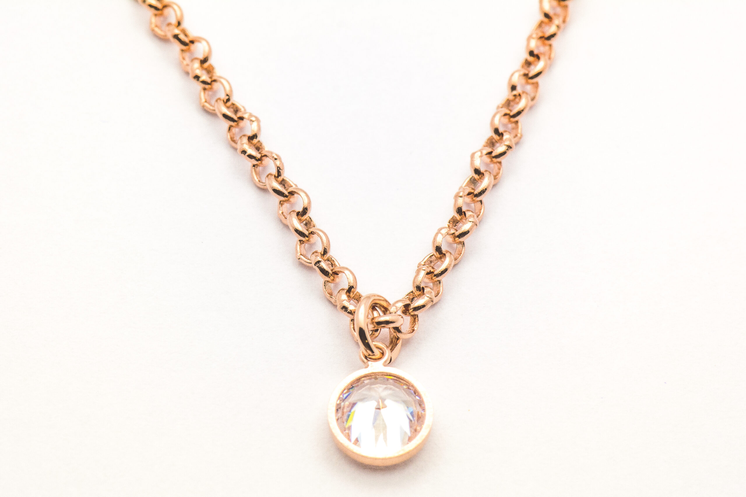 Rose Gold Plated Chain Necklace