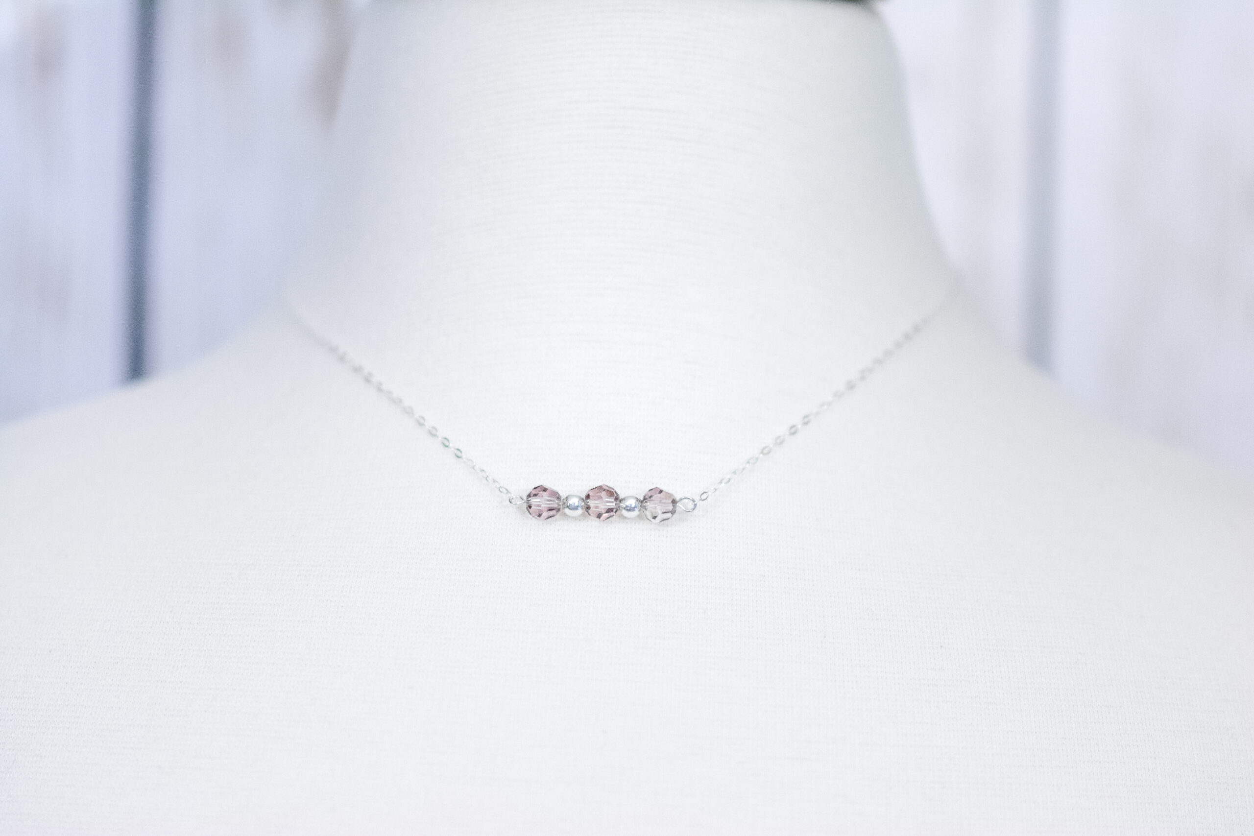 June Swarovski Crystal Bar Necklace
