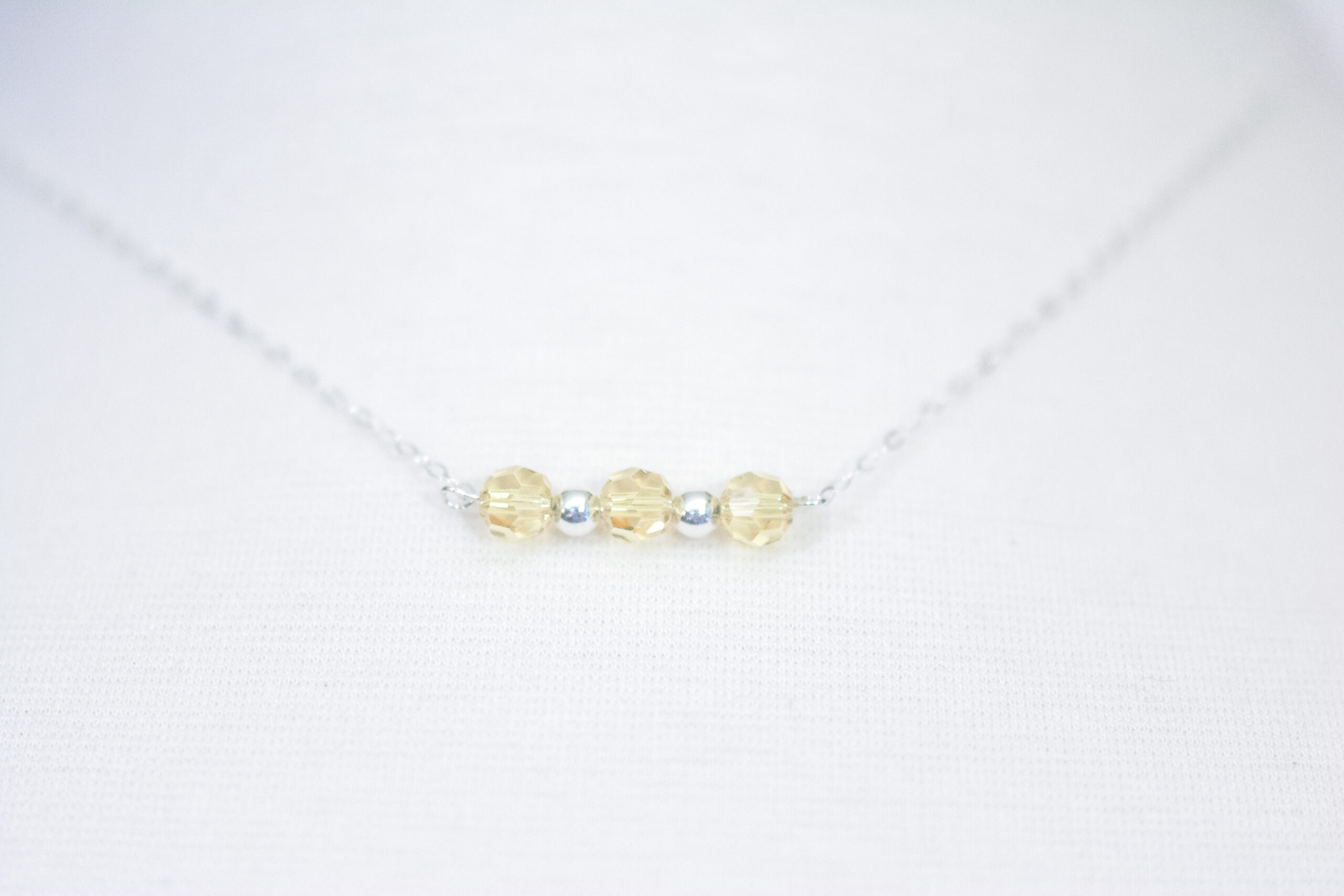 November Swarovski Crystal Bar Necklace