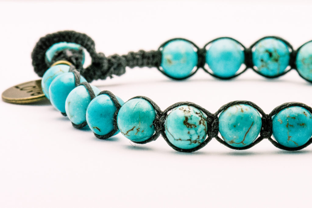 Braided Howlite Turquoise Anklet - Black Brook Shop