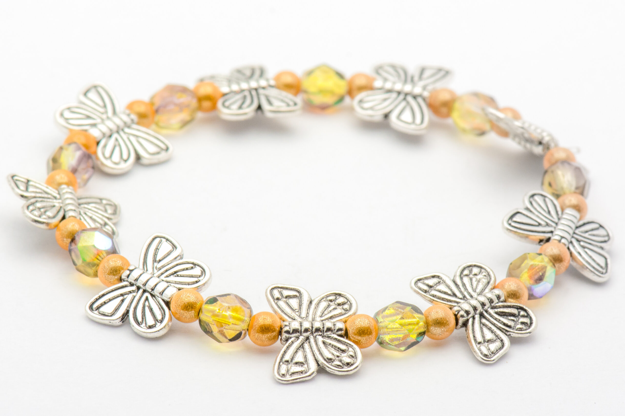 yellow butterfly bracelet