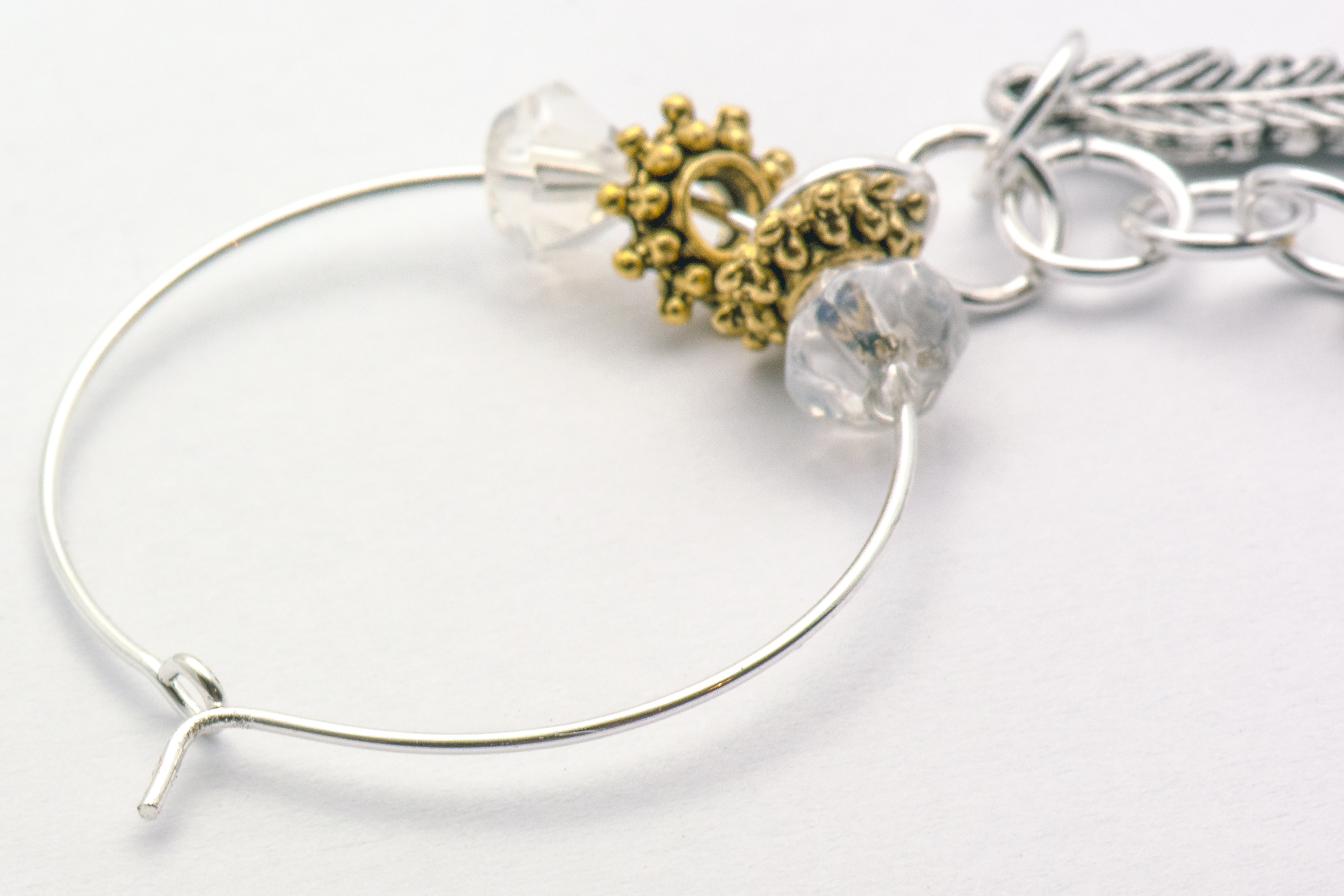 Mixed Metal Hoop Earrings | Feather Dangle Earrings - Black Brook Shop