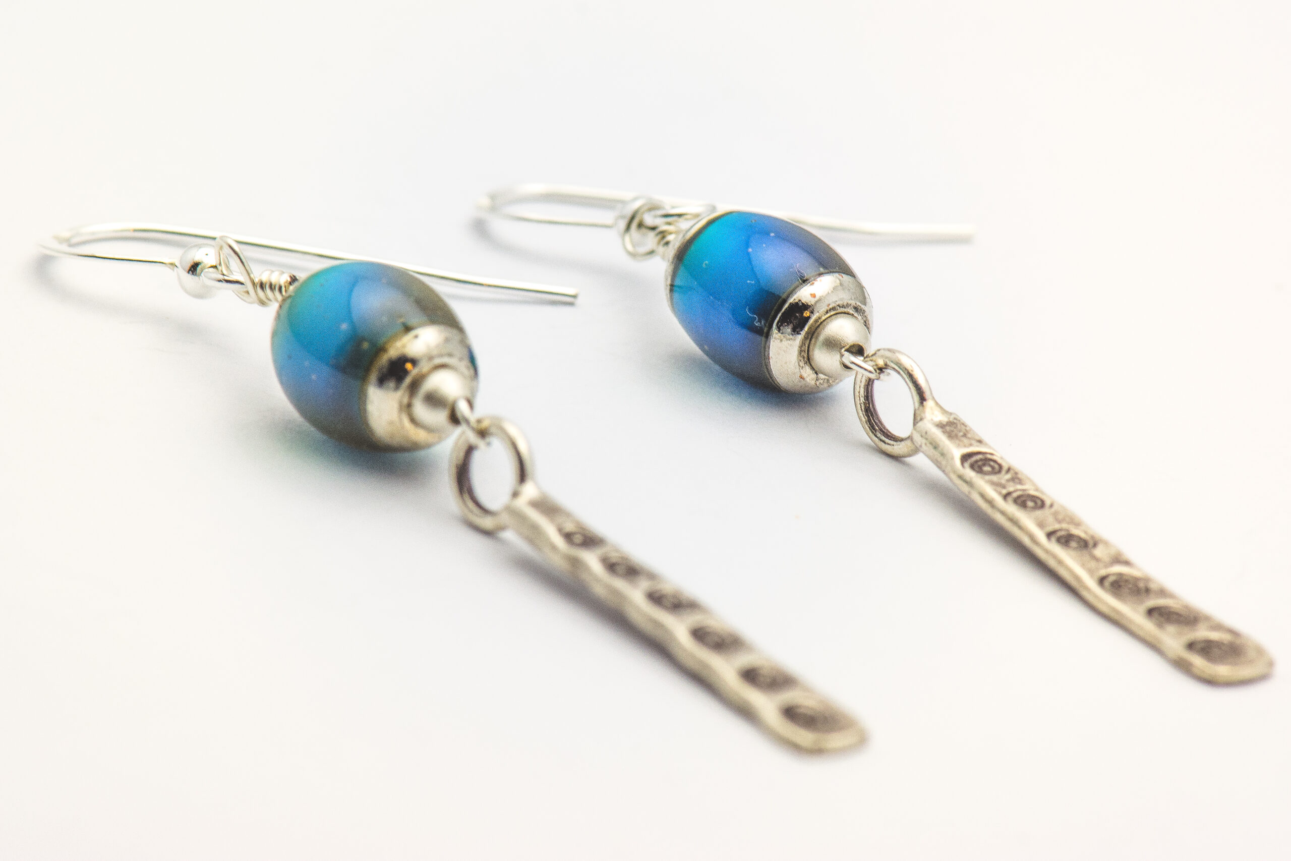 Hill Tribe Silver Paddle Earrings