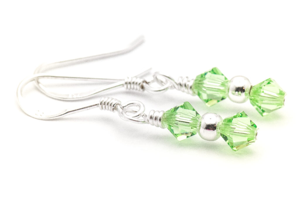 Peridot Swarovski August Birth Month Earrings - Black Brook Shop