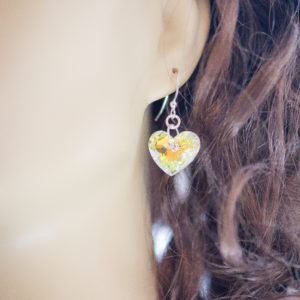 Crystal AB Heart Earrings