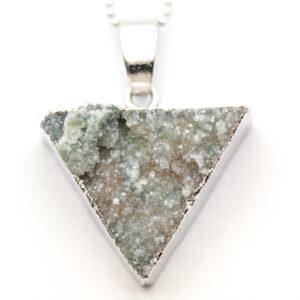Fossil Gray Druzy Agate Necklace