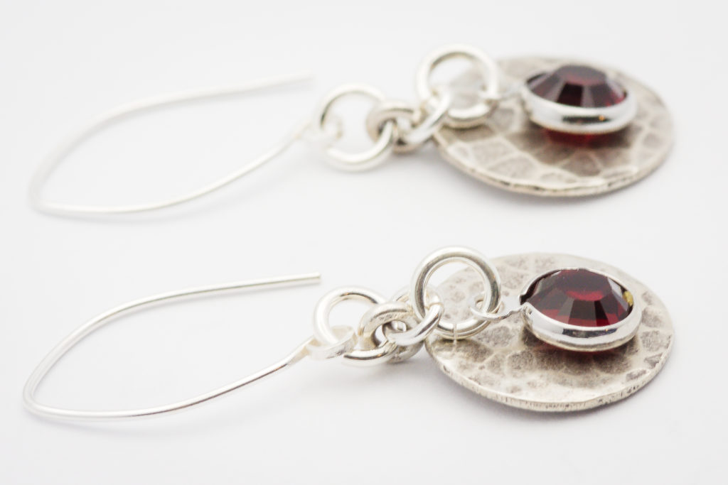 July Hammered Round Hill Tribe Silver Earrings - Black Brook Shop