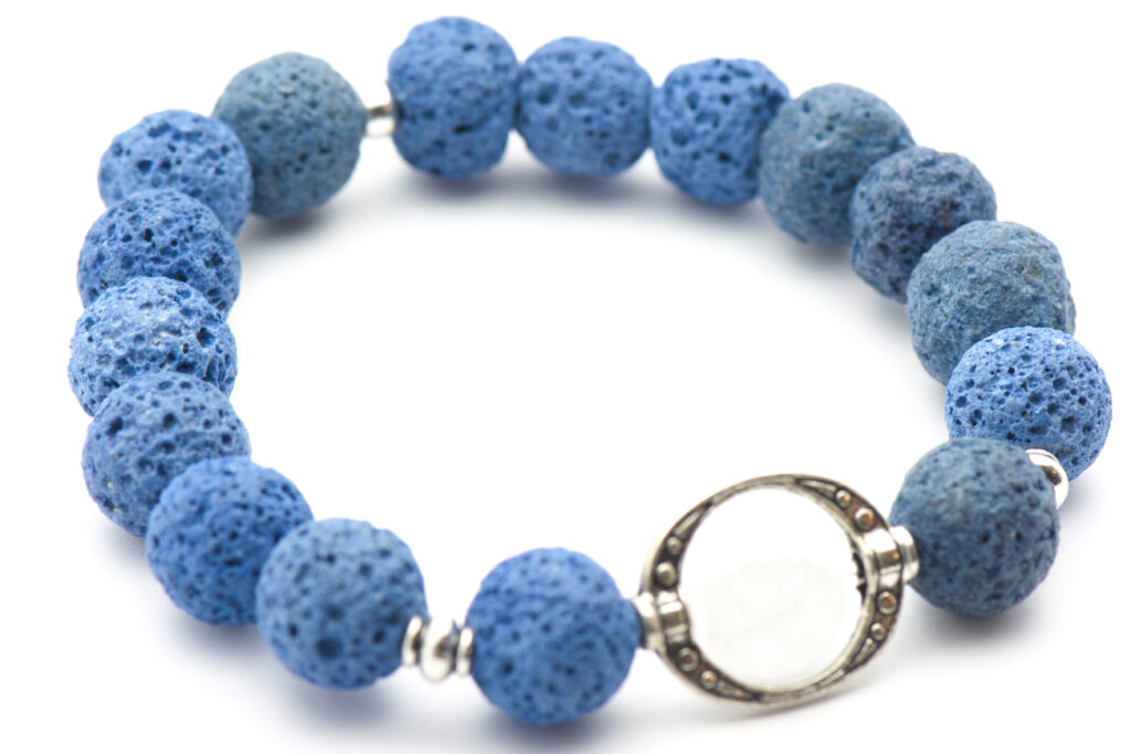 Lava & Quartz | Blue Lava Stone Bracelet - Black Brook Shop